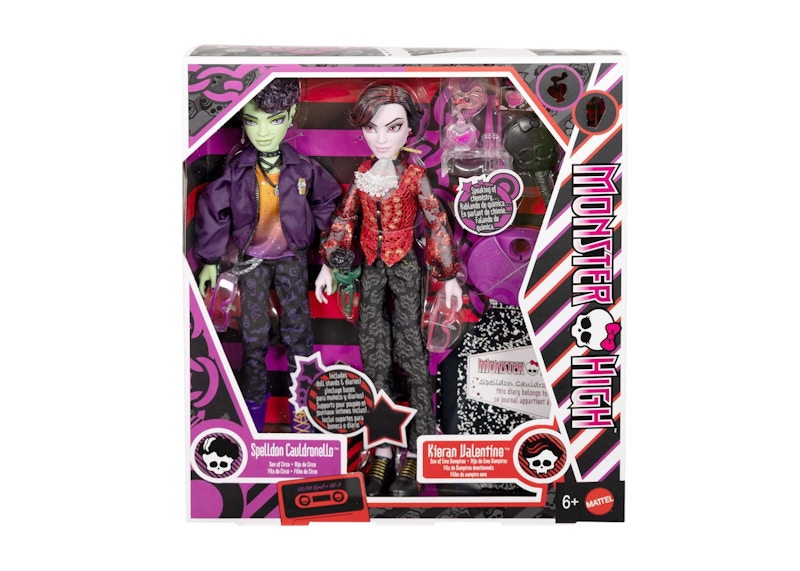 Mattel Monster High Kieran Valentine and Spelldon Cauldronello Dolls 2-Pack